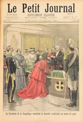 Der apostolische Nuntius erhält den roten Hut vom Präsidenten der Französischen Republik, aus Le Petit Journal, 19. Juli 1896