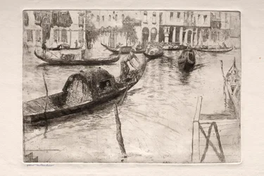Radierungen von Venedig: Traghetto San Felice