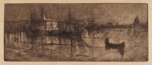 Ein nasser Abend in Venedig, ca. 1880