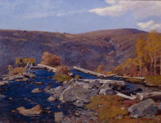 Berglandschaft mit Fluss