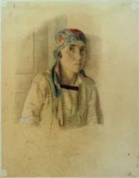 Mädchen mit Kopftuch