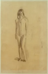Nacktes Mädchen mit Medaillon