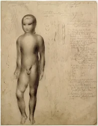 Stehender Knabenakt. Studie zur Algrafie von 1923