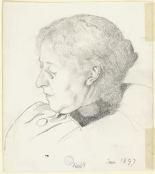 Luise Scholderer schlafend