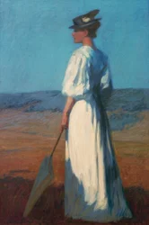 Frau in Weiß