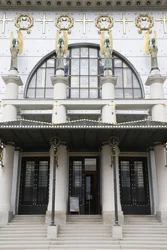 Am Steinhof Kirche (Kirche Leopold) entworfen von Otto Wagner, Wien, Österreich