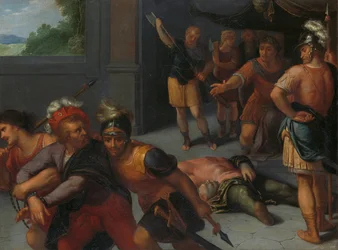 Die Enthauptung von Claudius Paulus und die Gefangennahme von Julius Civilis (eine von zwölf Serien über den Aufstand der Bataver gegen die Römer)