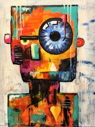 Bunter abstrakter Roboter