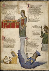 Vier Musen aus Regia Carmina von Convenevole da Prato