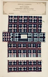 Baumwollschalprobe aus Nurrapore in Sind, aus The Collection of the Textile Manufacturers of India, von John Forbes Watson, veröffentlicht 1866