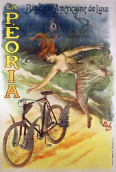 Plakatwerbung für La Peoria Fahrräder