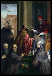 Papst Paul IV. übergibt ein Gesetz