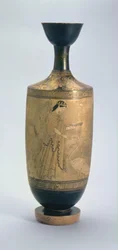 Attische weißgrundige Lekythos mit Artemis und einem Schwan, ca. 490 v. Chr.