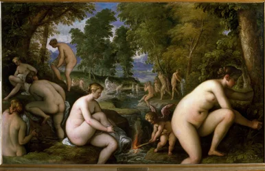 Amore letheo (Badende nackte Frauen)