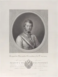 Ovales Porträt von Leopold II., Großherzog der Toskana, 1833