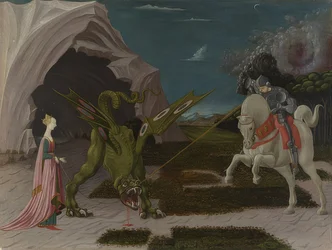 Der Heilige Georg und der Drache. Um 1470