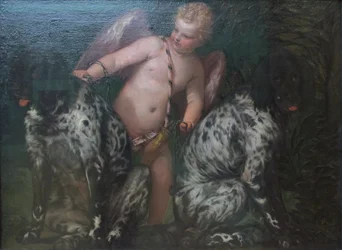 Amor mit zwei Hunden