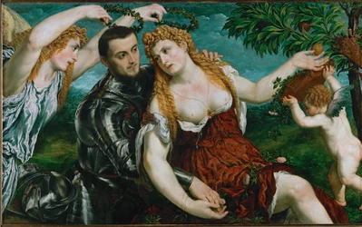 Venus und Mars von der Siegesgöttin gekrönt