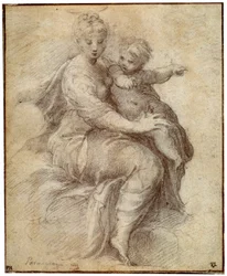 Madonna und Kind auf den Wolken, ca. 1525