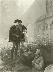 Hamlet und der Totengräber (Gravur)