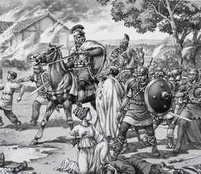 Barbarenangriff auf die römisch-britischen