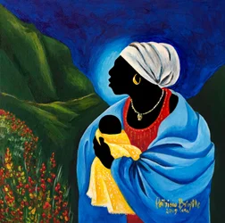 Madonna und Kind im Garten, 2019