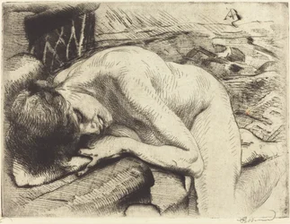 Modell schläft auf dem Boden Le modèle endormi à terre, 1885