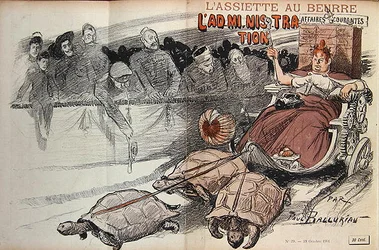 Karikatur der französischen Verwaltung, aus 