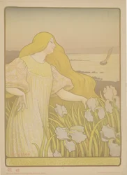 Mädchen zwischen Iris