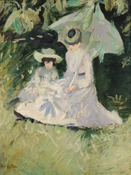 Madame Helleu und ihre Tochter im Schloss von Boudran