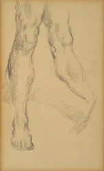 Beinstudie. Zeichnung von Paul Cézanne