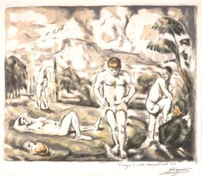 Die Badenden (große Platte)