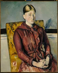 Madame Cézanne mit einem gelben Sessel