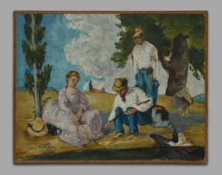 Picknick an einem Flussufer