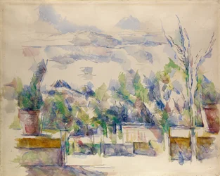 Die Terrasse im Garten von Les Lauves