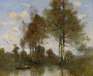 Bootsmann auf einem Fluss