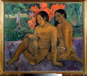 Und das Gold ihrer Körper. Zwei Tahitianerinnen posieren nackt. 1901. Maße: 0,67 x 0,76 m. Paris, Musée d