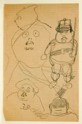 Zeichnung aus einem Album von Zeichnungen für den jungen Jacques Bousquet, 1889-90