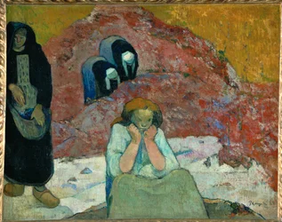 Weinlese in Arles - menschliches Elend