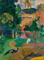 Matamoe oder Landschaft mit Pfauen