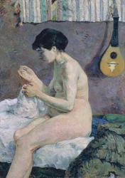 Studie eines Aktes, Suzanne beim Nähen