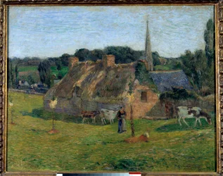 Das Derout Lollichon Feld und die Kirche von Pont Aven