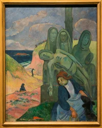 Der grüne Christus - Paul Gauguin (1848-1903) - 92 cm x 73 cm - Königliche Museen der Schönen Künste von Belgien - Postimpressionismus - Bretonisches Kruzifix