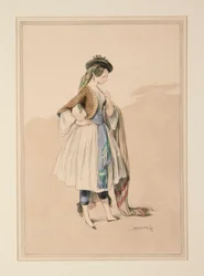 Kostüm von Gavarni, ausgeführt von Moreau