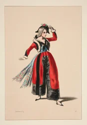 DEBARDEUR. Hut aus Satin.