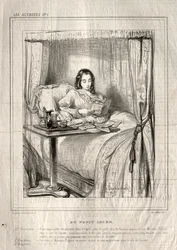Die Schauspielerinnen: Beim kleinen Aufstehen..., 1843