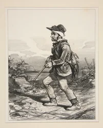 Herr Gontard (du Clos-Gorju), Großgrundbesitzer, wählbarer Wähler, seit dem Morgengrauen auf der Jagd (aus der Serie „Zeitgenössische Typen“)