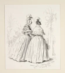 Kleid aus irischem Popeline und satinierter Levantine...