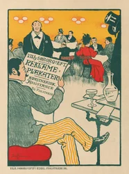 Meister des Plakats: Plakat für die Ausstellung künstlerischer Plakate von Wilhelm Söborg, ca. 1895