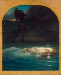 Christlicher Märtyrer, während der Herrschaft Diokletians im Tiber ertränkt, 1853